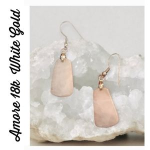 Amore Rose Quartz Semi Precious Stone Earrings